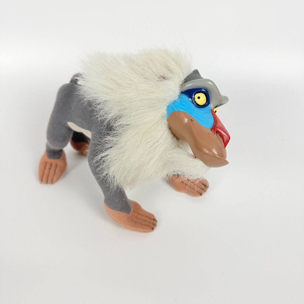 Vintage Disney Lion King Rafiki Baboon Plush Animal With Vinyl Face
